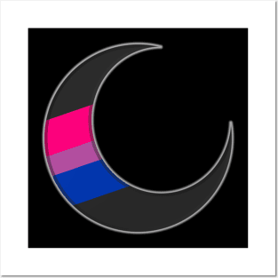 Bi Pride Crescent Moon Posters and Art